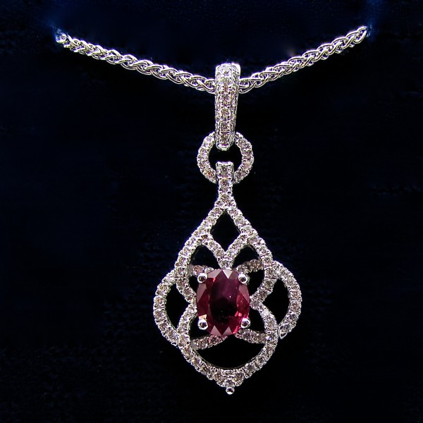 Ruby And Diamond Pendant